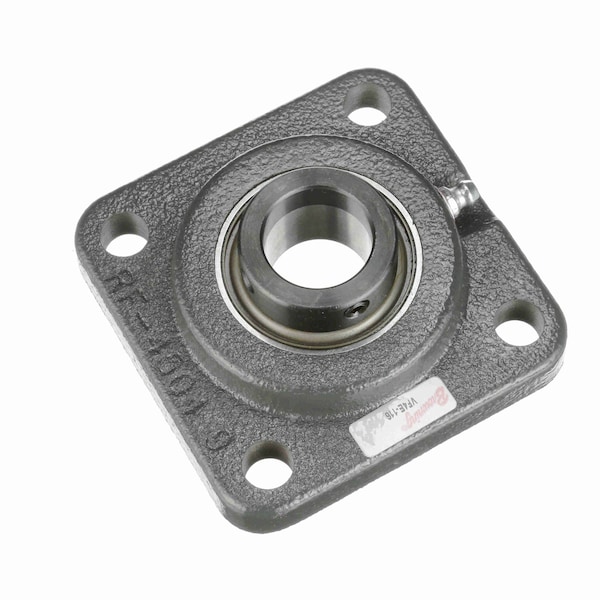 Mounted Cast Iron Four Bolt Flange Ball Bearing - 52100 Bearing Steel - Eccentric Lock